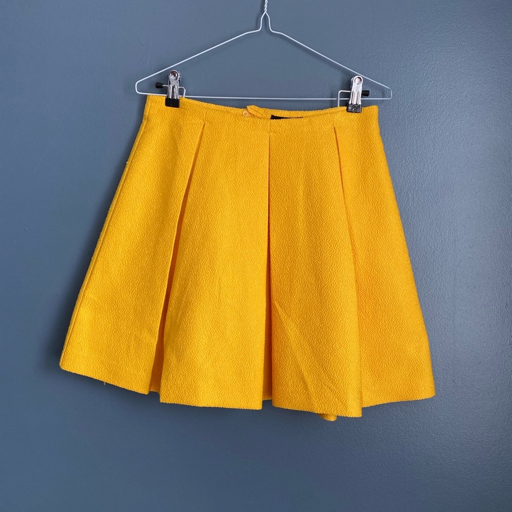 Textured A-line Skirt with pleats